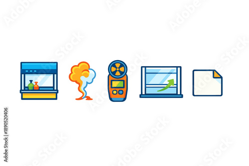 Different symbols related to laboratory and scientific activities show a variety of tasks and equipment that someone might use in an experimental setting
