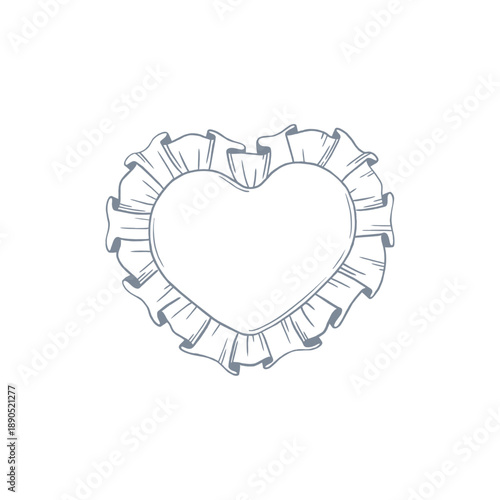 heart romantic frame vector illustration