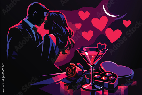 A completely black image with no visible details or features representing pure darkness high quality professional Valenteine's Day