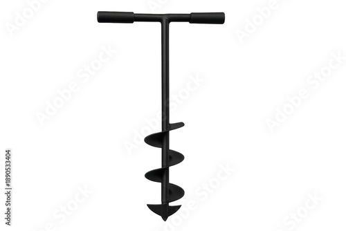 Manual earth auger planting tool for gardening