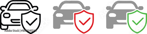 security auto symbol shield with tick car protection graphic