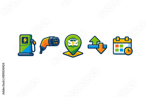Charging a car, locating a charging station, managing the schedule, and comparing fuel options take place during a road trip