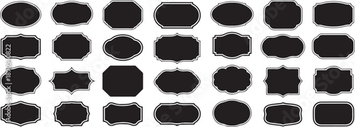 label badge templates blank outline shapes for signage and tags
