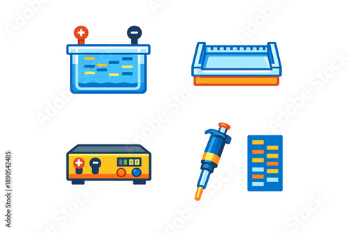 Different tools and equipment used in a laboratory setting for scientific research and experiments during daylight hours