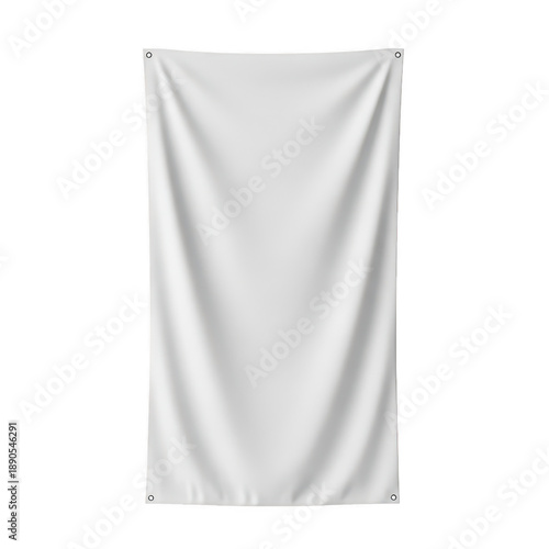 Blank white banner