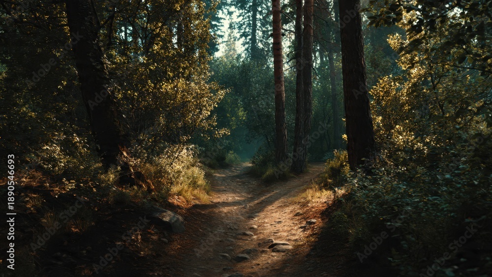 Obraz premium Path through a serene forest