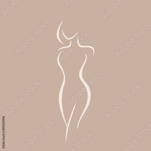 Abstract line art woman logo