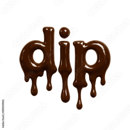 Chocolate word dip