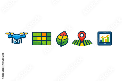 Drone technology shows mapping and data collection for environmental monitoring and analysis in modern agriculture