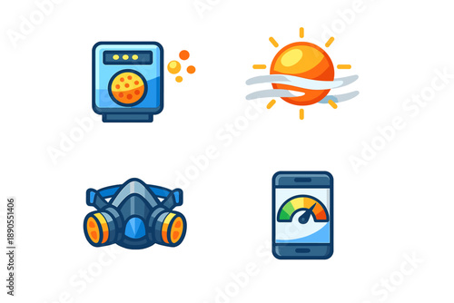 Exploring air quality monitoring tools with sunny weather and protective gear for better safety in urban areas