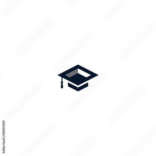 Graduation logo icon flat vector design