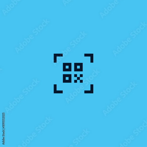 Barcode logo icon flat vector design