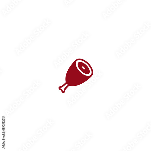 Chicken meat logo icon flat vector design