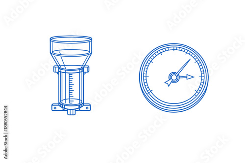 Device for measuring volume and pressure in a laboratory setting for precise experiments and research activities during the day