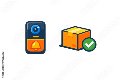 Smart doorbell and package delivery confirmation system for secure home deliveries at any time of day or night