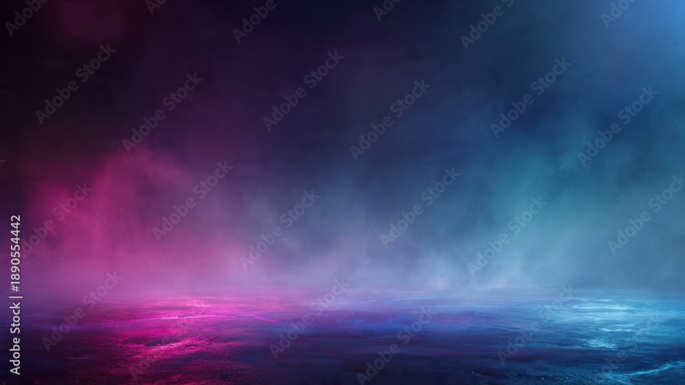 Obraz premium Dramatic background with pink and blue fog