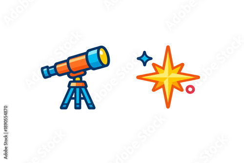 Looking through a telescope with bright stars shining in the night sky during a stargazing event at a public park