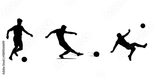 football players silhouettes