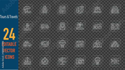 Travel Icons Collection Art