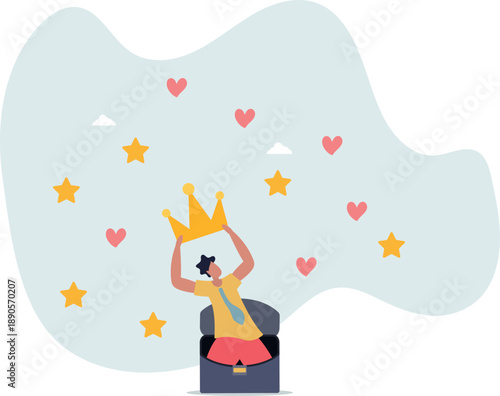 Narcissist people, extreme self involvement too much confident disorder, so proud attitude egocentric person.life and employment of people.