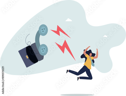An employee is being scolded over the phone about the concept of work and bad situations.