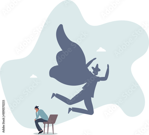 Self confidence or leadership to bring full potential and strength, motivation to achieve business success concept.life and employment of people.