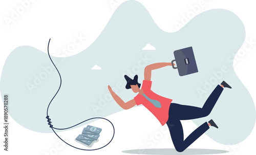 Financial Trap and luring people. The concept of deception and fraud.