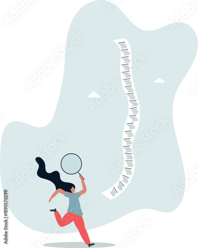 A woman examines a large check.life and employment of people.