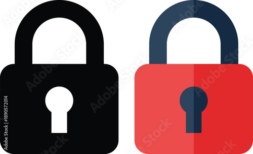 Two different colored locks Vector