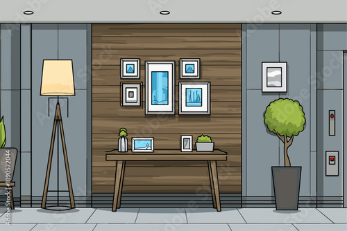 Modern Living Room Interior Design with Artwork and Decorative Elements