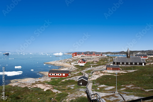 Colorful Wooden Houses and Arctic Architecture in Ilulissat, Greenland