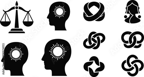 Justice & Balance Concept Icons