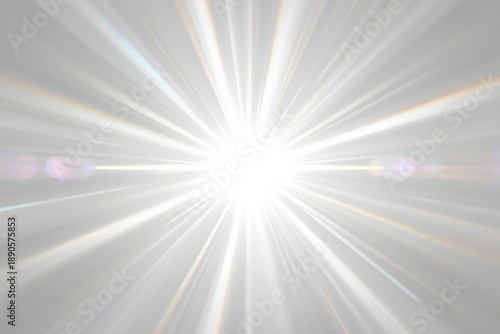 Prismatic Light Burst on White