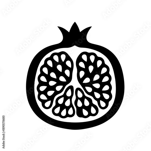 vector illustration of a pomegranate fruit