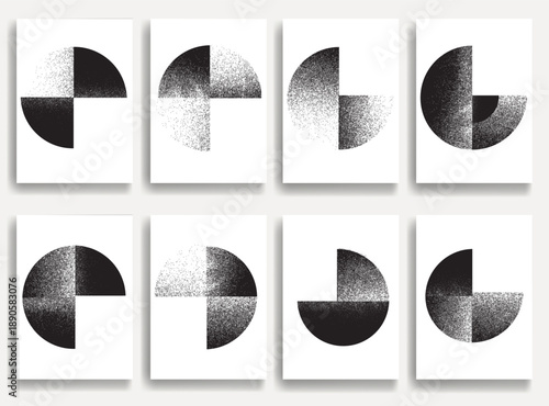 Modern posters . Vector design composition with grunge geometric shapes . Abstract contemporary art . Vector art ideal for media, ads, covers, brochures, banners
