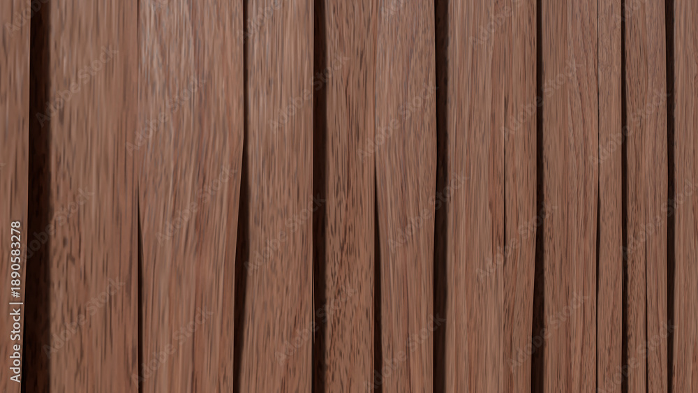 Fototapeta premium Natural Brown Wooden Plank Texture Vertical Pattern Background 3d render.