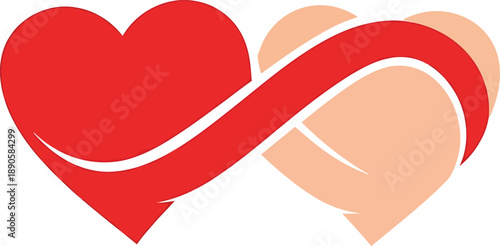 Broken heart with plaster on white background symbol of love and care illustration