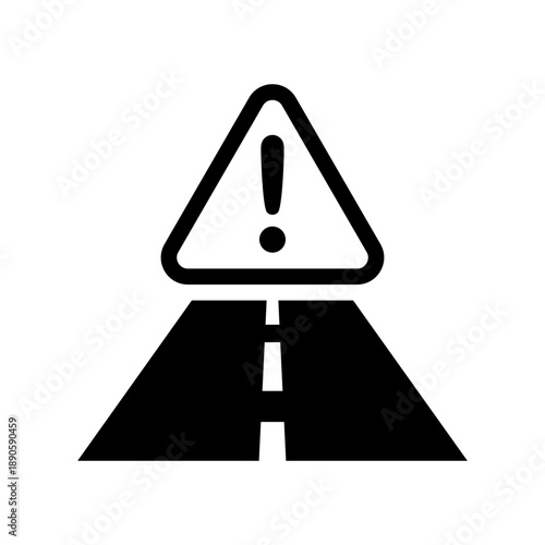 Road safety icon. Vector icon isolated on white background.
