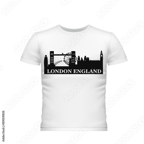 famous place of london england vector illustration t shirt design 