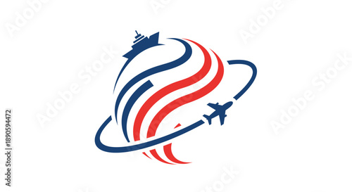 Air travel and transportation logo design.