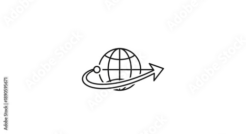 Global movement and travel concept icon.