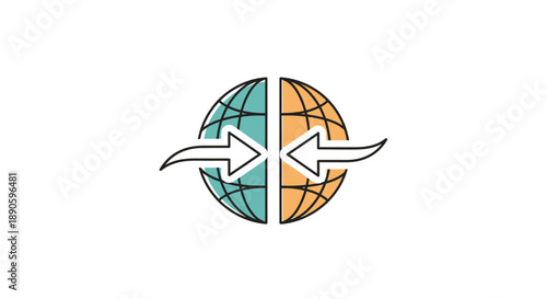 Global connection and exchange concept.