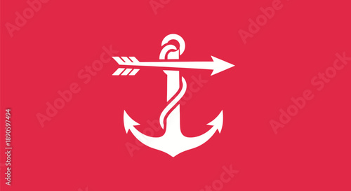 Red and white nautical symbol flag.