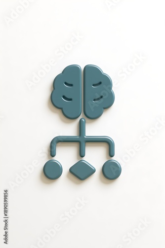 AI Knowledge Graph 3D Icon