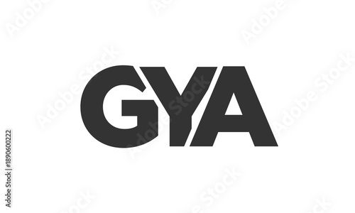 Free Download GYA logo design template with strong and modern bold text. Initial based vector logotype featuring simple and minimal typography. Trendy company identity. - GFXLoad