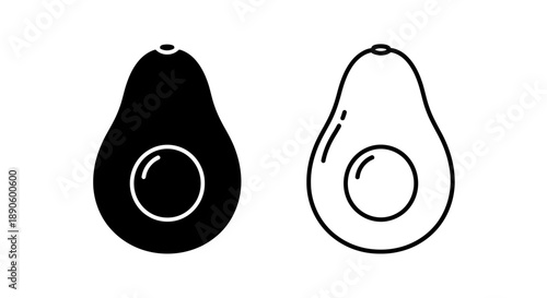 Avocado illustration healthy food diet
