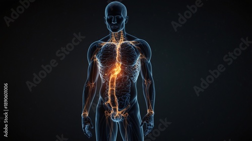 Abstract Human Body Medical and Healthcare Visualization