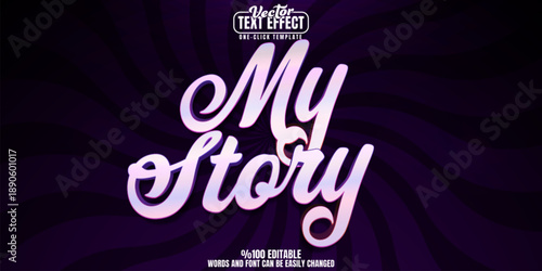 Love editable text effect, customizable pink and story 3d font style
