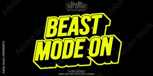 Vintage editable text effect, customizable muscle and gym 3d font style