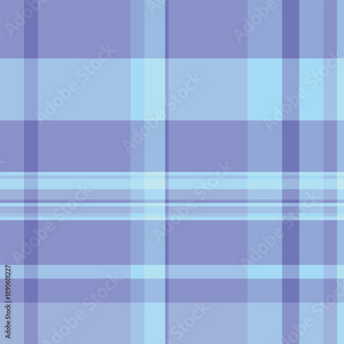 Blank tartan check textile, sample fabric background texture. Choose plaid seamless pattern vector in blue and cyan colors.
